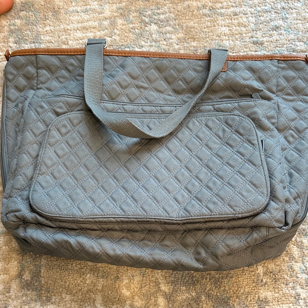 Quilted Gray Tote Bag